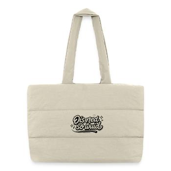 Ois ned so Wuid - Puffer Shopping Bag - natural - Front
