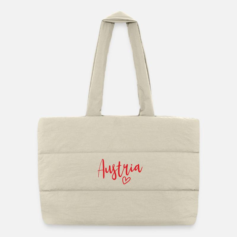 Austria Heart Women's Love Austria Puffer Shopping Bag