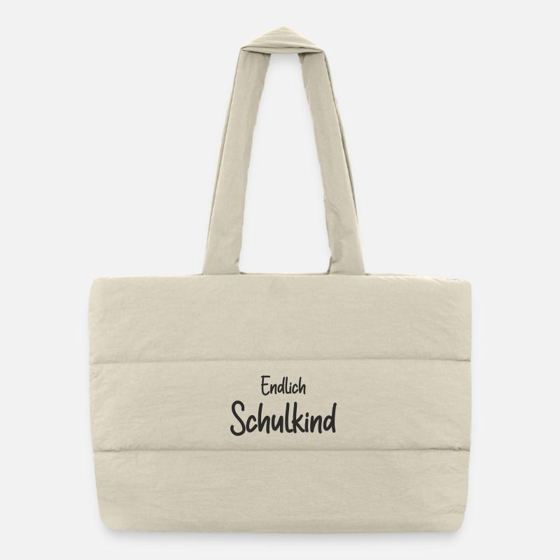 Endlich Schulkind - Einschulung Erstklässler Puffer-Einkaufstasche