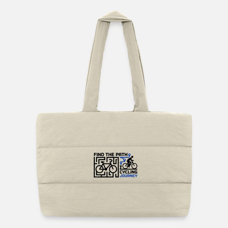 Lettrage de la Tour du Labyrinthe à Vélo Sac shopping matelassé