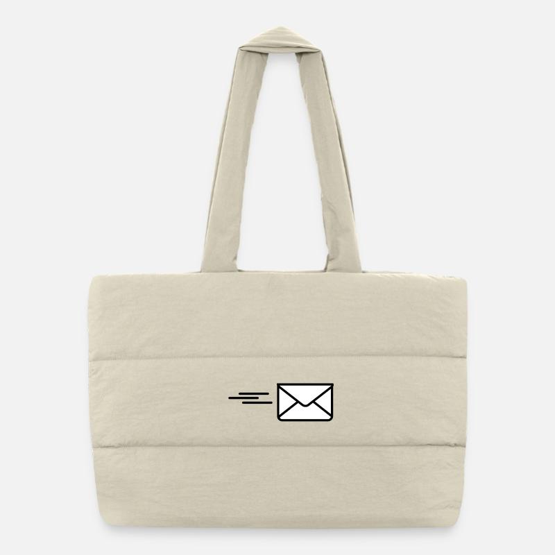 Envoyer une lettre de logo Sac shopping matelassé