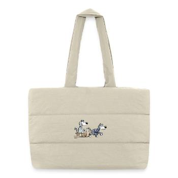Mignon Husky Team - Sac shopping matelassé - blanc naturel - Devant