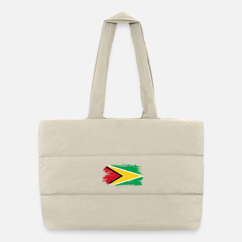 drapeau de la Guyane Sac shopping matelassé