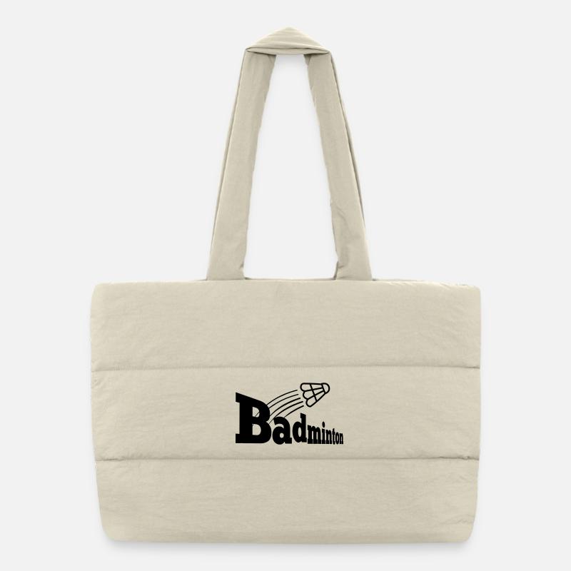 Bagminton perspective with shuttle Puffer Shopping Bag