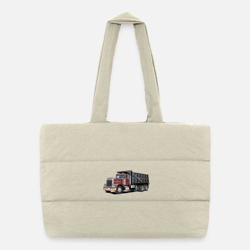 Dump truck, truck Puffer Shopping Bag