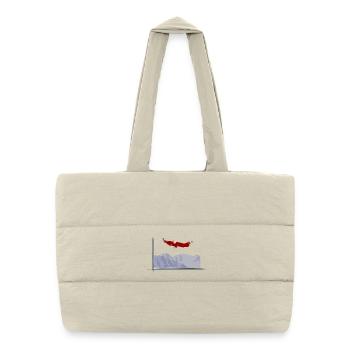 Eagles in the mountains - Puffer Shopping Bag - natural - Front