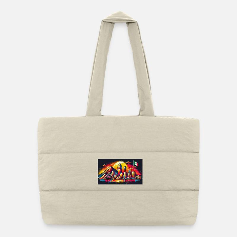 Monterrey Mexico art design Puffer Shopping Bag