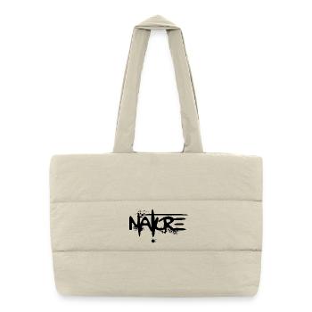 Nature Graffiti Extérieur Police Texte Logo Icône - Sac shopping matelassé - blanc naturel - Devant