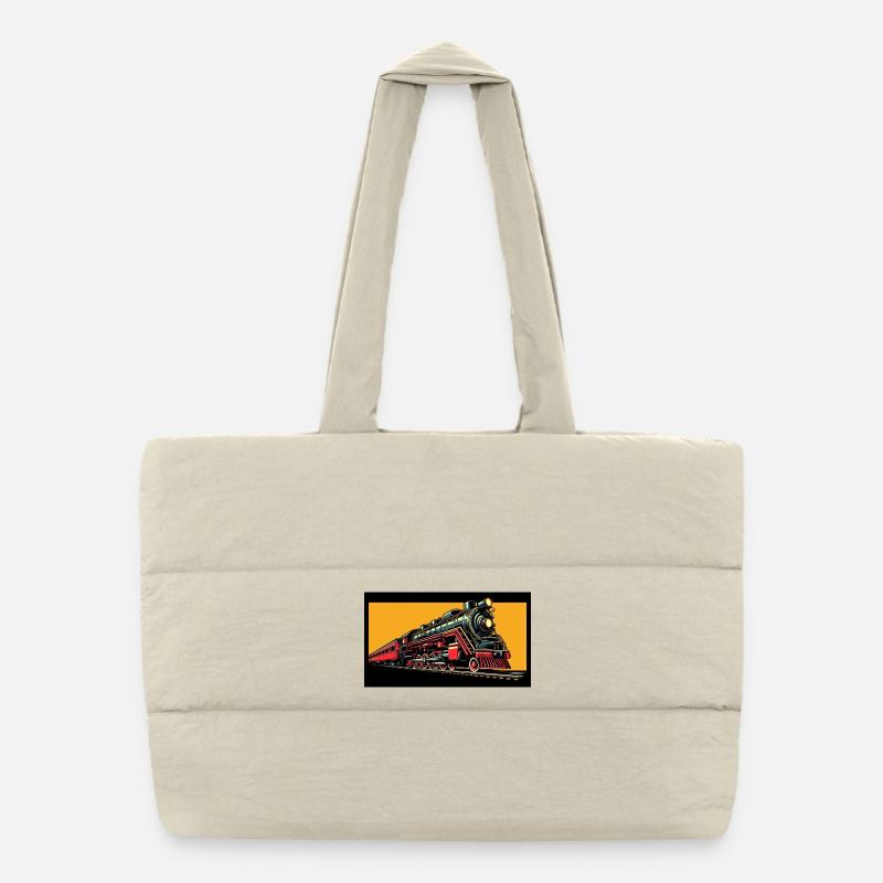 Train 1 3 - Sac shopping matelassé - blanc naturel