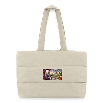 Johann Sebastian Bach: Portrait in many painting styles - Puffer Shopping Bag - natural - Front