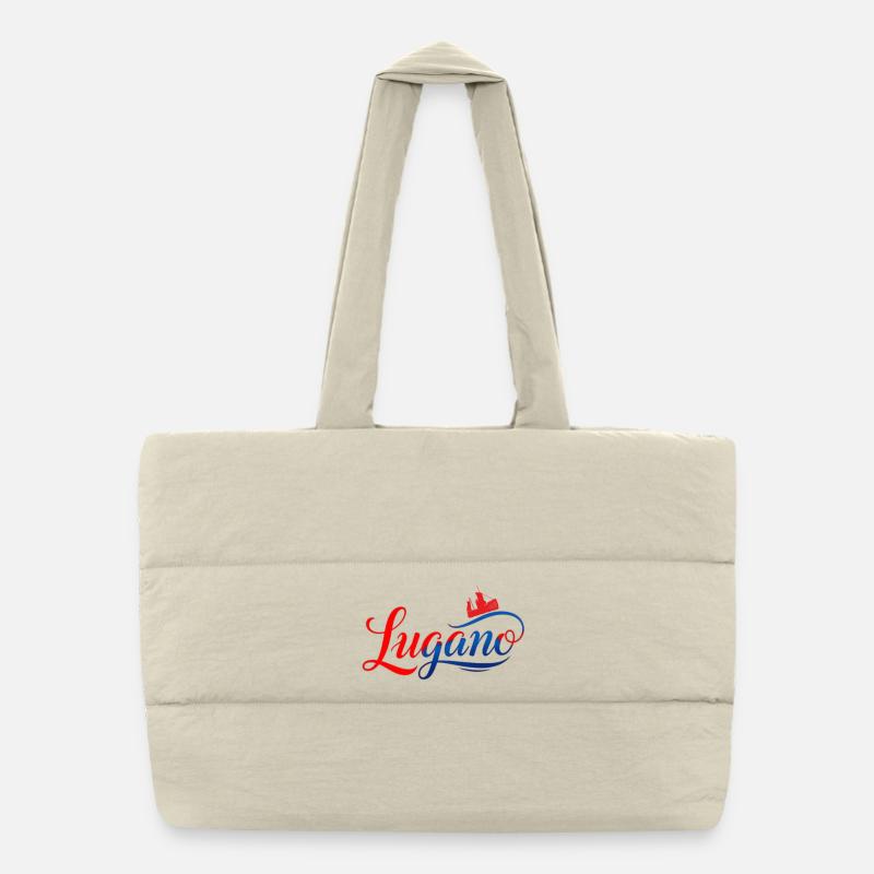 Lettrage Lugano Sac shopping matelassé