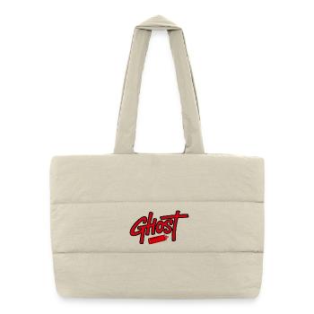 Illustration de rouge à lèvres fantomatique - Sac shopping matelassé - blanc naturel - Devant