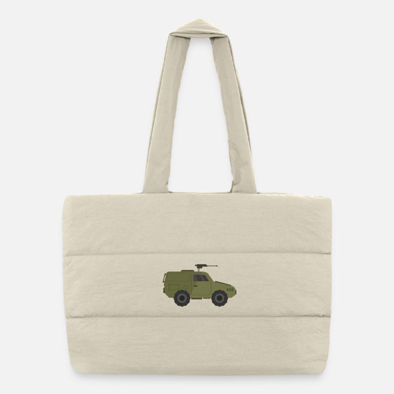 Military jeep Puffer Shopping Bag