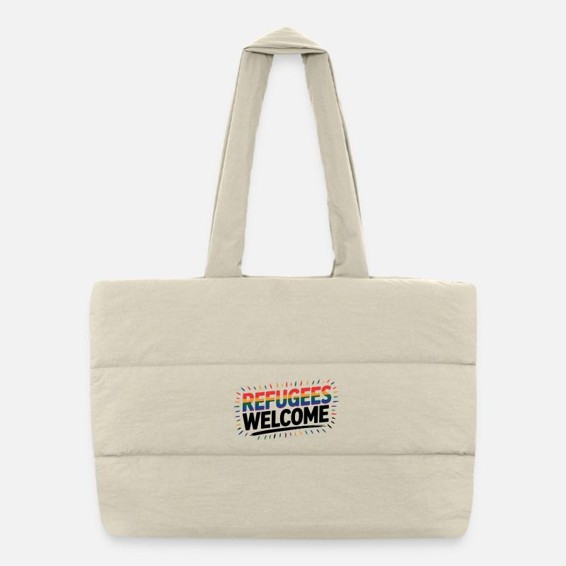 Accueil des réfugiés - Logo Cool Pride Sac shopping matelassé