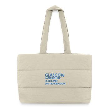 Glasgow – Scotland Textdesign - Sac shopping matelassé - blanc naturel - Devant