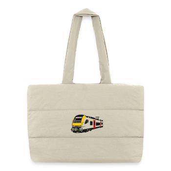 Belgian Electric Multiple Unit Class 08 - Puffer Shopping Bag - natural - Front