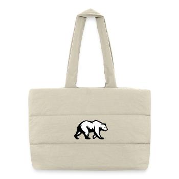 Silhouette of a walking bear, nature symbol - Puffer Shopping Bag - natural - Front