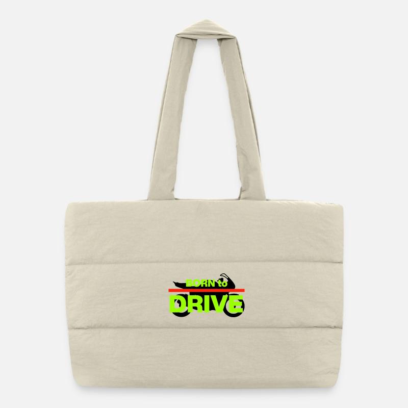 NÉ POUR CONDUIRE ! MOTARD Sac shopping matelassé