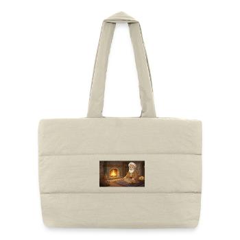 Inner Peace & Mindfulness: Design by the Fireplace - Puffer Shopping Bag - natural - Front