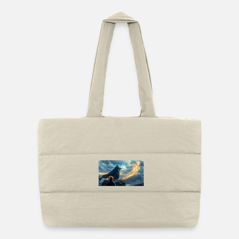 Merlin et Arthur dirigent les chevaliers Sac shopping matelassé