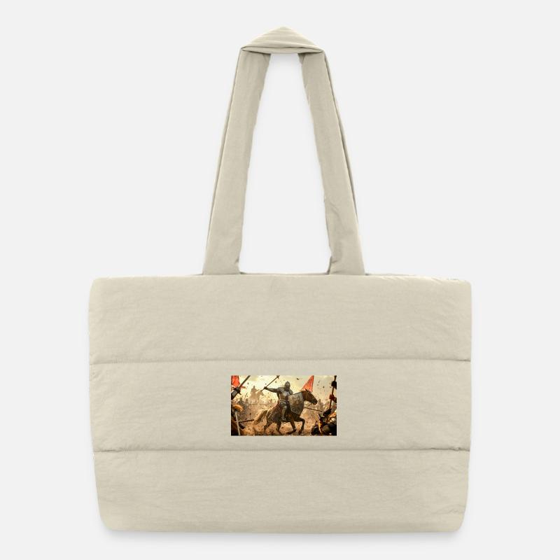 Le Serment de Sir Lancelot, chevalier de la Table ronde Sac shopping matelassé