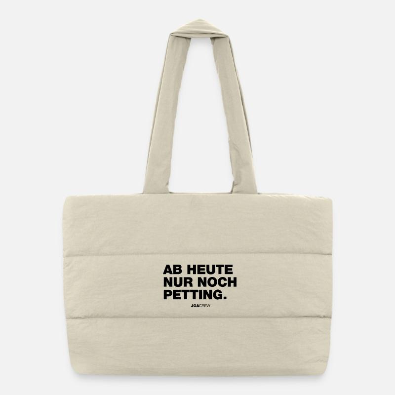 JGA: Petting - Illustration Puffer-Einkaufstasche