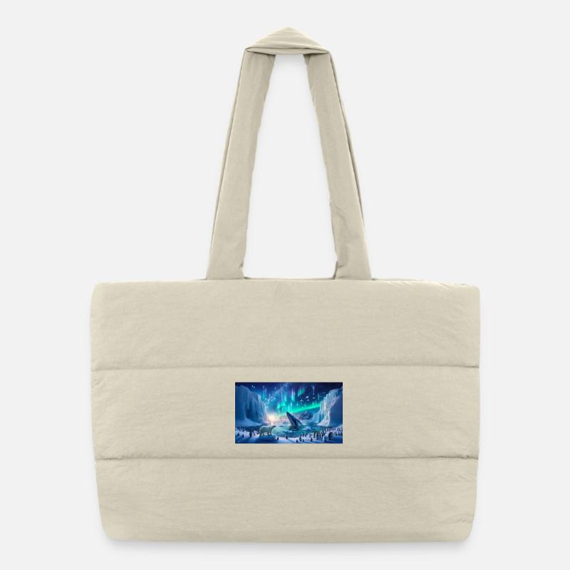 Polar Auroras and Whale Puffer Shopping Bag