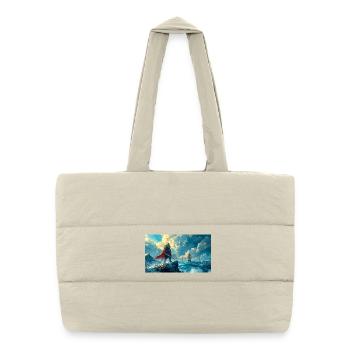 Beowulf Faces the Destiny Awaiting Him nordic saga - Puffer Shopping Bag - natural - Front