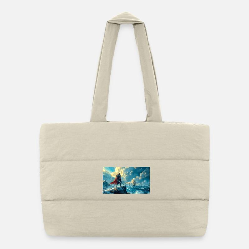 Beowulf Faces the Destiny Awaiting Him nordic saga Puffer Shopping Bag