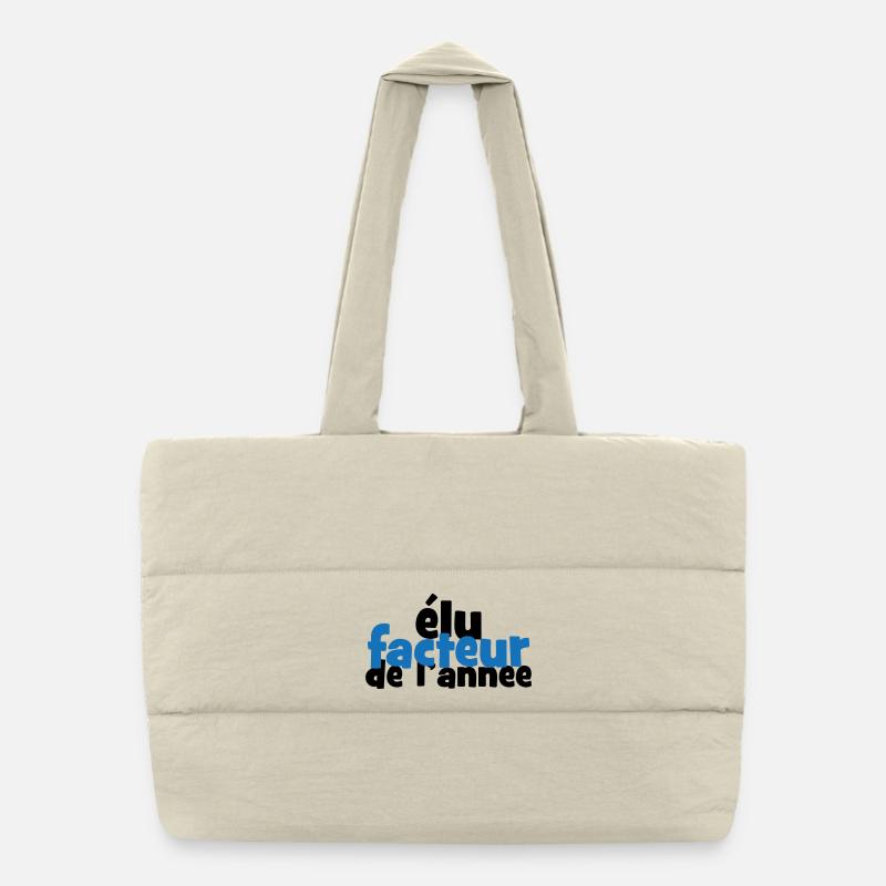 Élu facteur de l'année humour postier Sac shopping matelassé