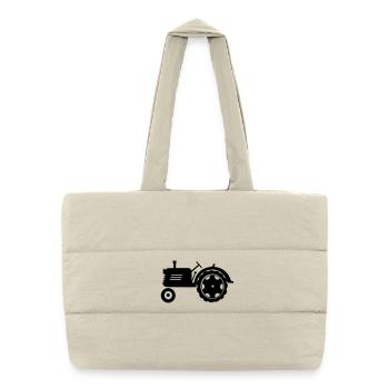 Farm tractor for the farmer - Puffer Shopping Bag - natural - Front