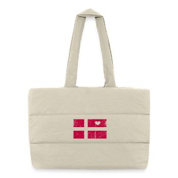 Danemark drapeau design T-shirt - Sac shopping matelassé - blanc naturel - Devant