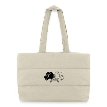 Boxing gloves - Puffer Shopping Bag - natural - Front