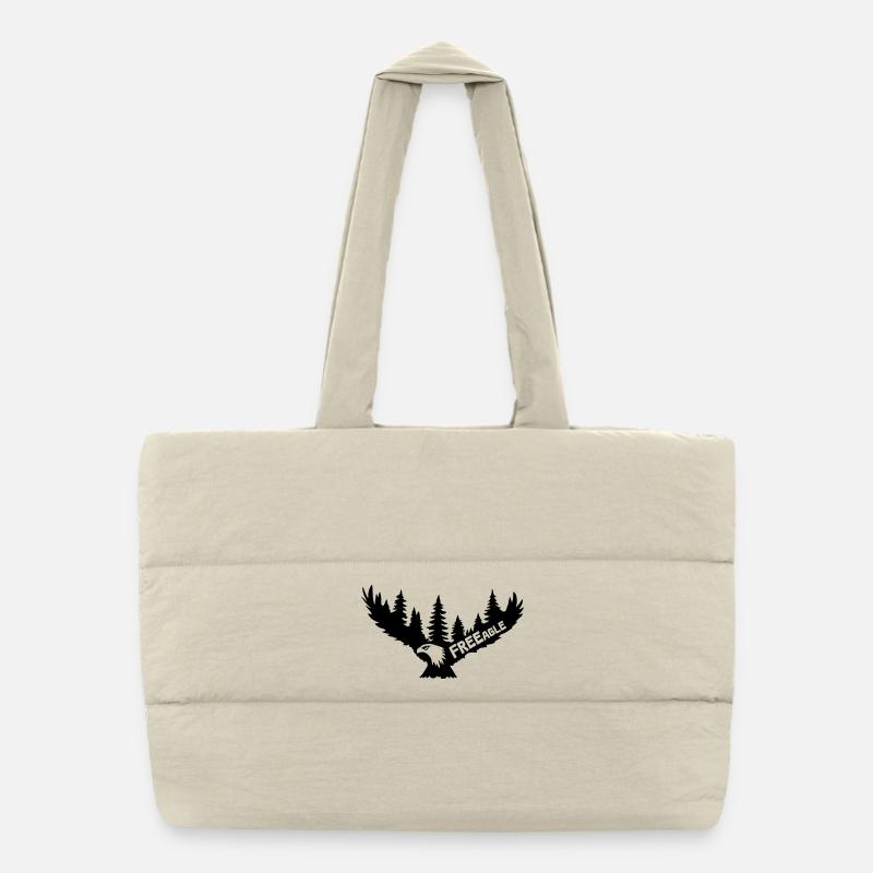 FREEagle - Flying Eagle [Black] Puffer Shopping Bag