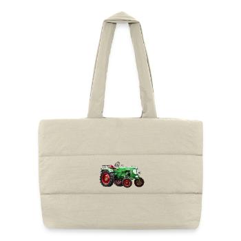 ADN du tracteur - Sac shopping matelassé - blanc naturel - Devant