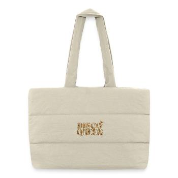 Disco Queen Glitter Text Design - Sac shopping matelassé - blanc naturel - Devant