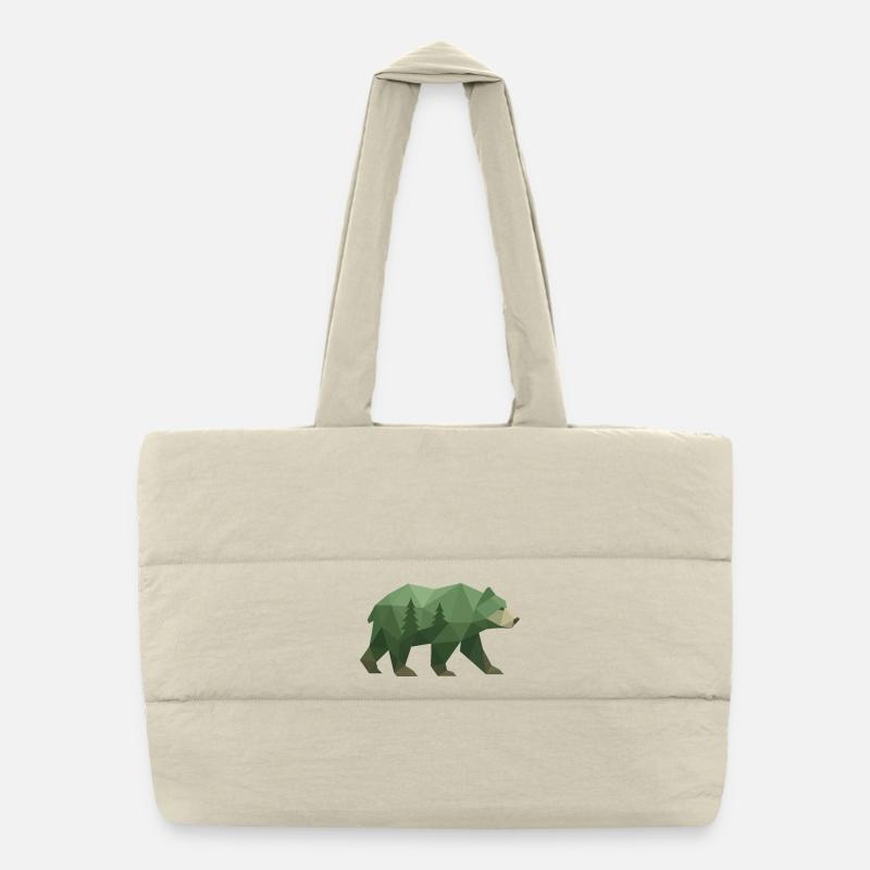 Ours géométrique Sac shopping matelassé