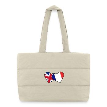 British Heritage French Flag British Flag - Puffer Shopping Bag - natural - Front