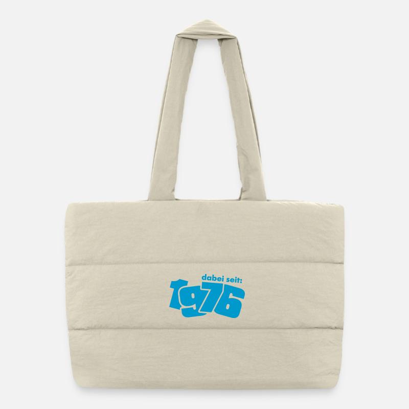 Born in 1976 - Puffer Shopping Bag - natural