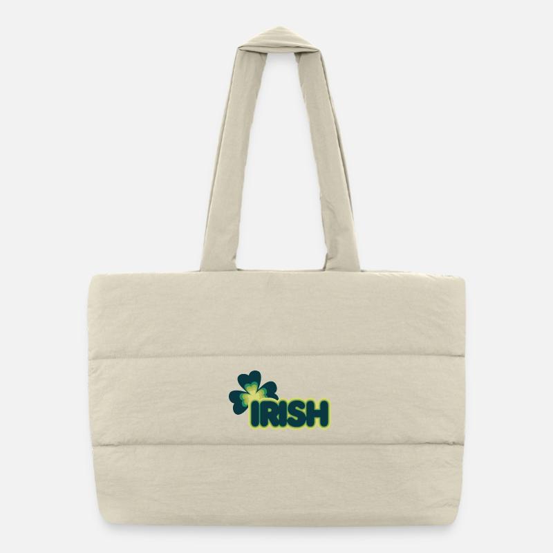 Rétro Shamrock Glow Sac shopping matelassé