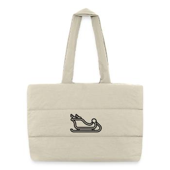 Santa's sleigh - Puffer Shopping Bag - natural - Front