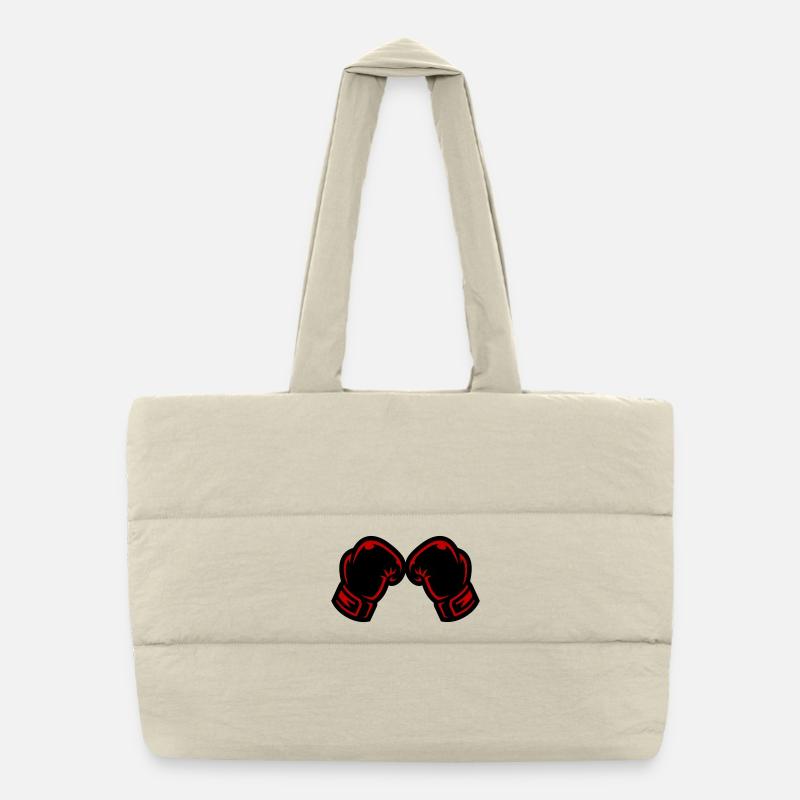 Logo de l’icône des gants de boxe Sac shopping matelassé