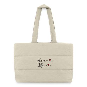 Mom Life - Puffer Shopping Bag - natural - Front