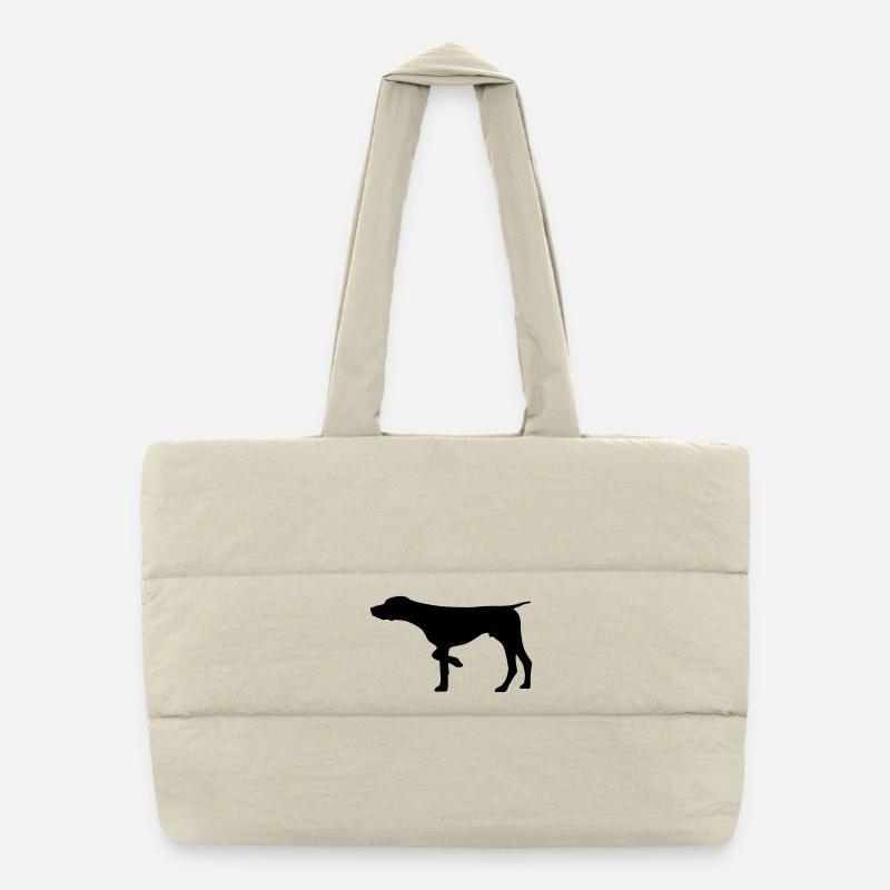 German Shorthaired Pointer Puffer Shopping Bag