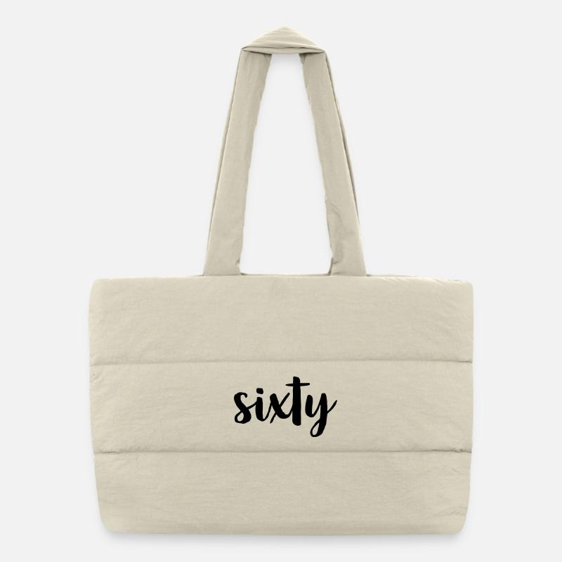 60 soixante 60e anniversaire numéro 60 Sac shopping matelassé