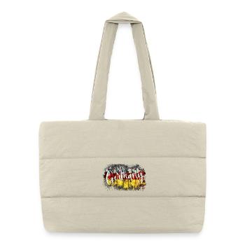 Germany Flag Black, Red Gold National Pride - Puffer Shopping Bag - natural - Front