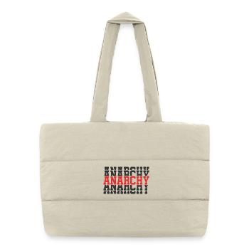 T-Shirt Anarchie T-Shirt Geschenkidee gestapelter Text - Puffer-Einkaufstasche - Naturweiß - Vorne