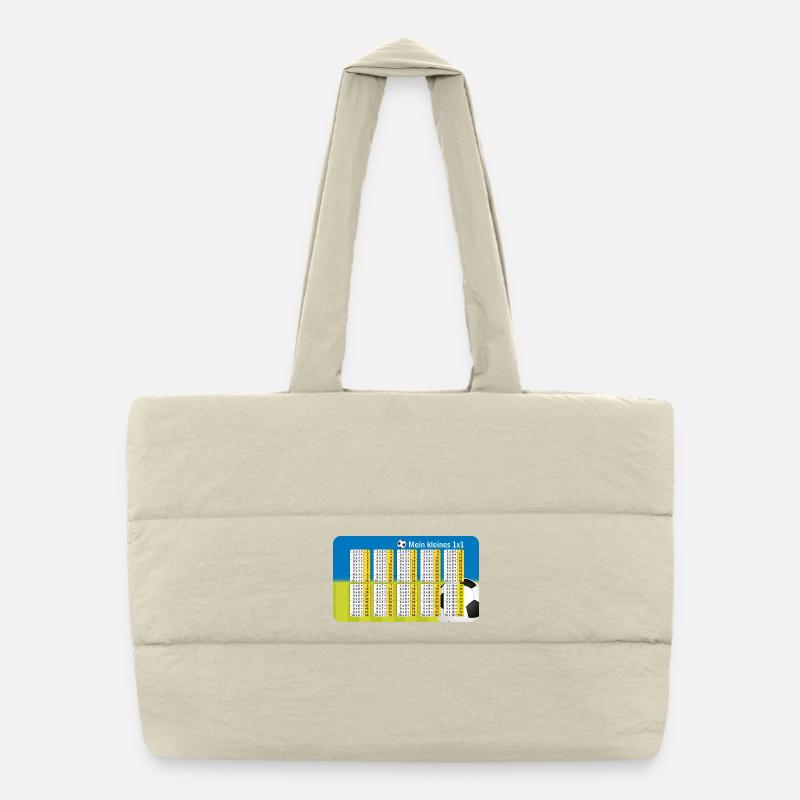 Soccer Small 1x1 - Blue Green | Customisable Puffer Shopping Bag