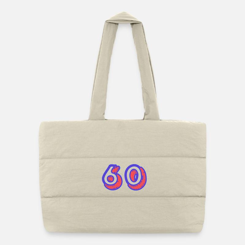 60. 60 ANS. 60e ANNIVERSAIRE. ANNIVERSAIRE 60 ANS. Sac shopping matelassé