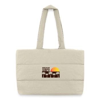 Ambiance de plage uniquement - Sac shopping matelassé - blanc naturel - Devant